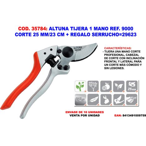 Altuna 9000P Einhandschere schneidet 25 mm 23 cm
