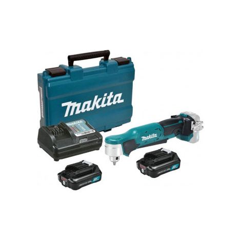 Perceuse visseuse d'angle 12 V CXT Li-Ion 2 Ah Ø 10 mm à clé MAKITA - 2 batteries, chargeur, coffret - DA332DWAE (1/8)