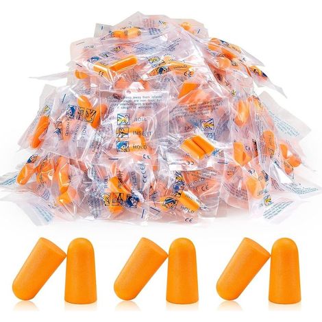 Lot de 100 paires de bouchons d'oreille en mousse ultra souple pour la suppression du bruit et le ronflement (1/5)