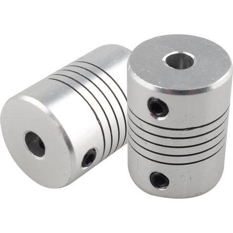 2 pcs Moteur pas à pas Flexible raccords 5 mm à 5 mm Joint connecteur Coupler 25 mm de longueur Compatible avec imprimante 3d CNC Machine (1/5)