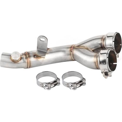 Tubo de escape de sección intermedia para Yamaha YZF-R6 2009-2014 con convertidor catalítico retirado. (1/5)