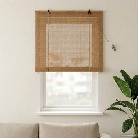 vidaXL Store enrouleur Marron 90 x 160 cm Bambou (1/5)