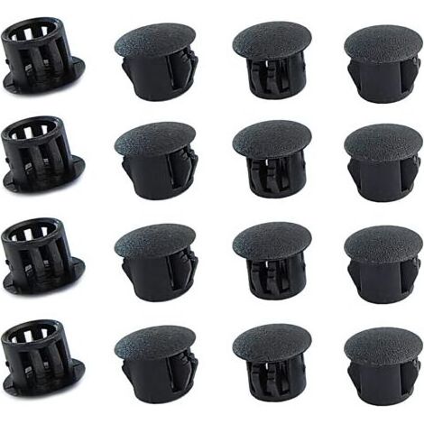 20 Pièces 13mm Bouchons en Plastique Rond, Cache Trou Meuble, Cache Trou Plastique, Noir, Bouchon de Trou de Percage pour Verrouillage Trou Meubles (1/5)
