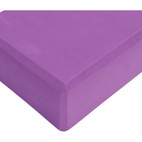 Bloc de Pilates en EVA léger, haute charge, ergonomique et antidérapant - brique de sport violette pour cours de Pilates et exercices fitness (1/5)