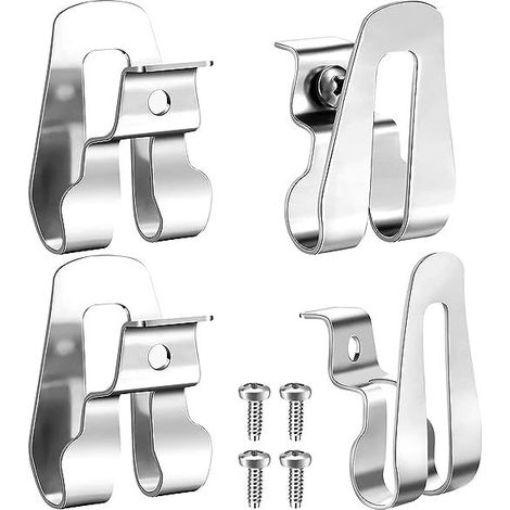 Clips para cinturón para herramientas eléctricas - Clip conductor de acero aleado para cinturón, gancho para taladro, gancho portátil para herramientas eléctricas de manualidades (8 piezas) (1/5)