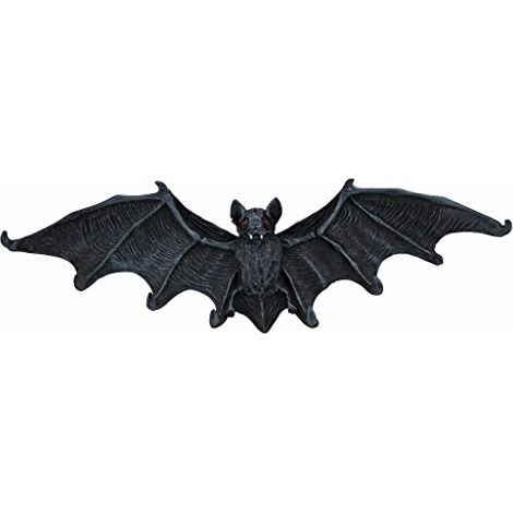 Design Toscano CL69108 Scultura a Muro Porta Chiavi Pipistrello Vampiro, Grigio, 4x25.5x7.5 cm (1/4)