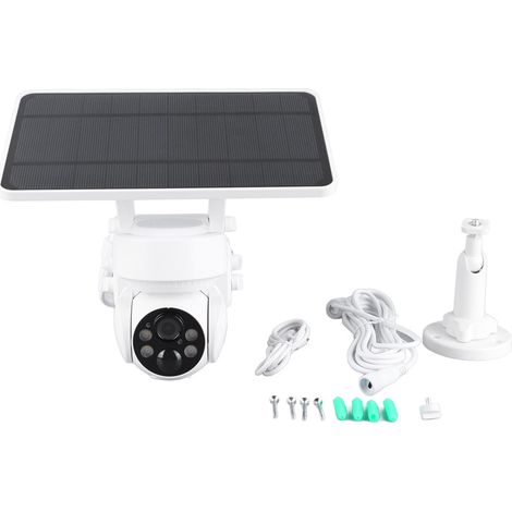 Caméra de surveillance solaire sans fil, détection de mouvement, étanche IP65, extérieur, panneau solaire intégré, système de sécurité domestique (1/5)