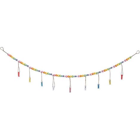 Cordon de perles rustique pour suspendre des photos, décoration pour présentoir photo.-120X10CM-Colorful