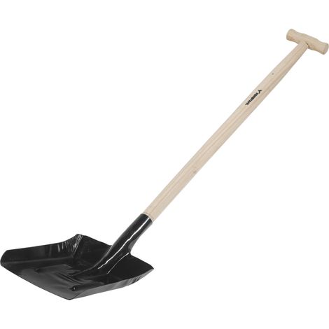 Pelle à charbon et à sable, manche en bois, type T, 122 cm, Vorstahl (1/4)