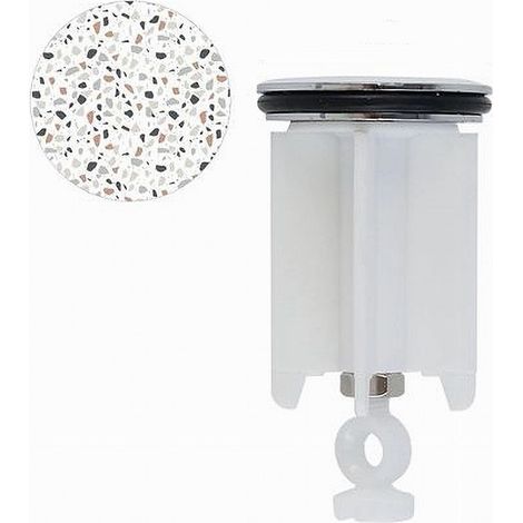 TRADE SHOP - Tappo Lavandino Bagno Lavabo Universale 40 Mm Motivo Graniglia Multicolore 87275 - (1/2)