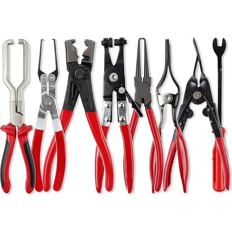 Kit de pinces manuelles, 8 pièces, pour atelier et bricolage (1/5)