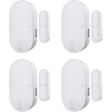 Alarme Porte et Fenêtre, Magnetic Window Door Burglar Alarm 130dB Pour Sécurité Maison, Magasin - Facile à Installer (4 Unités)