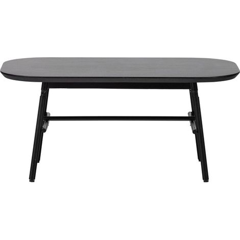 Table basse rectangulaire en bois noir 100x60cm LILAS