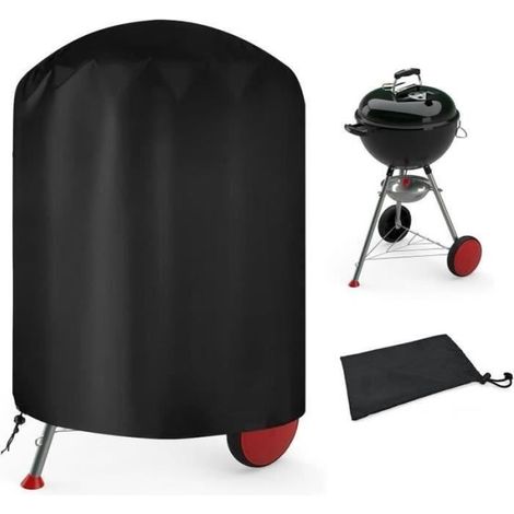 Runde Außen-Barbecue-Abdeckung, Schutzplane aus 210D Oxford-Gewebe, UV-beständig und wasserdicht, 70 x 70 cm.