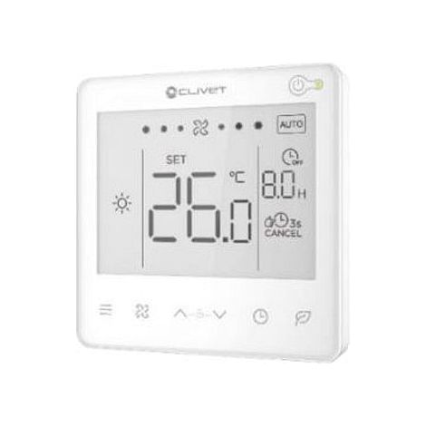 Termostato elettronico Clivet HMIFACX per installazione a parete KJRP-86