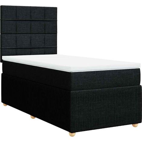 Maison Exclusive - Boxspringbett mit Matratze Schwarz 80x200 cm S