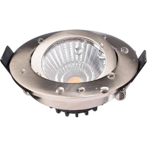 Trade Shop - Foco Empotrable Redondo Slim Ducha Box Luz Led 8w Regulable Níquel - (1/3)