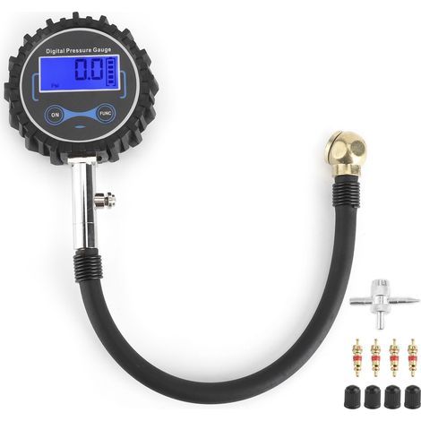 Digitales 200-PSI-LCD-Reifendruckmessgerät für Reifen, Gummi und Metall – universell für Motorräder, Autos und LKWs (1/5)