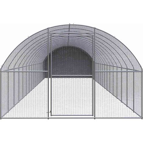 Maison Exclusive - Poulailler d'extérieur 3x16x2 m Acier galvanisé (1/5)