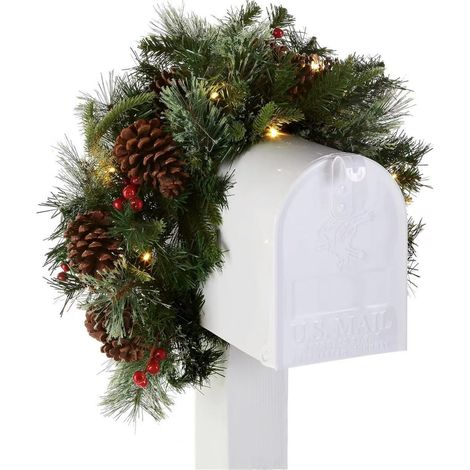 2 décorations de Noël, champignons, décorations de boîte aux lettres pour sapin de Noël, guirlandes, vignes de fruits rouges (1/4)
