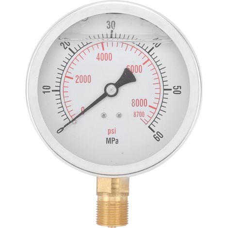 Manomètre de pression CO2 8700psi, jauge pour bouteille M20x1, indicateur de gaz carbonique haute pression (1/5)