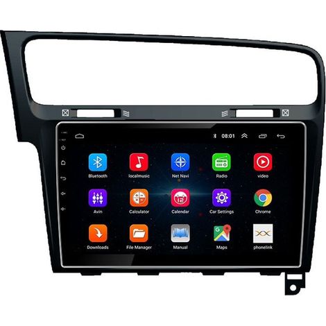 AUTORADIO ANDROID 10 10" GPS VOLKSWAGEN GOLF 7 - CONTOUR NOIR (1/5)