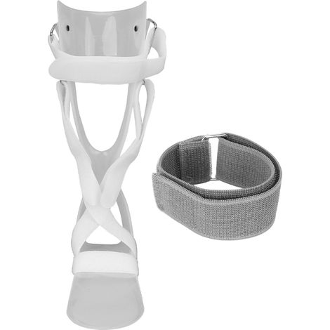 Attelle anti-chute du pied professionnelle homme femme orthèse cheville réglable respirante avec sangle pied droit (1/5)