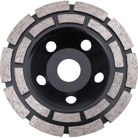 [French Days] Diamantschleifscheibe für Beton 125 x 22,2 mm, zweireihig, universell einsetzbar zum Schleifen von Beton, Stein, Granit, Estrich und Mauerwerk. (1/5)