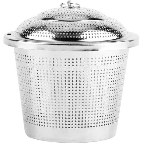 Sfera per spezie con coperchio a catena in acciaio inossidabile, filtro per spezie per la separazione dei condimenti da cucina, filtro per infusore a sacchetto (L)