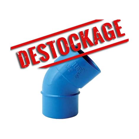 Coudes MF 45° pour réseau d'aspiration centralisée Unelvent SAPHIR ou Aertecnica Ø 50 mm Bleu, Aertecnica TR051 (1/2)