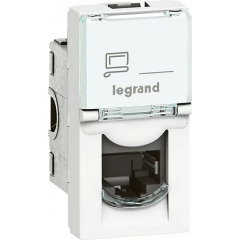 Mosaic Single Computer Socket RJ45 cat.6a STP 1M blanco 076573