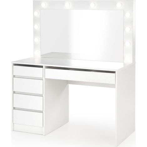Tocador Houston 1504, Blanco, Espejo, 75x120x55cm, LED