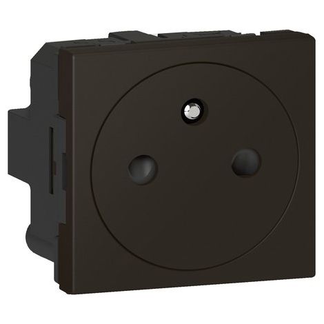 Enchufe con toma de tierra empotrable LEGRAND Mosaic, negro LEGRAND (1/2)
