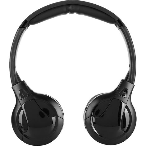 Casque sans fil stéréo infrarouge 2 canaux pour appuie-tête voiture, écouteurs DVD (1/3)