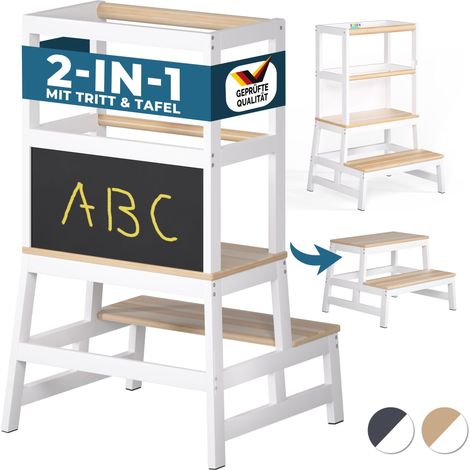Torre di apprendimento Barn legno naturale/bianco 93x51x50cm