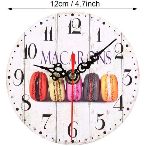 QORVA-Horloge murale ronde en MDF Antique, Style artistique et créatif européen, décoration pour la maison et le bureau, 1 pièce, 6 (1/3)