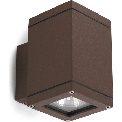 Aplique de pared SETH mediano cuadrado LED SMD AC 4 W 500 lm 3000 K CRI80 IP65 Marrón óxido (1/3)