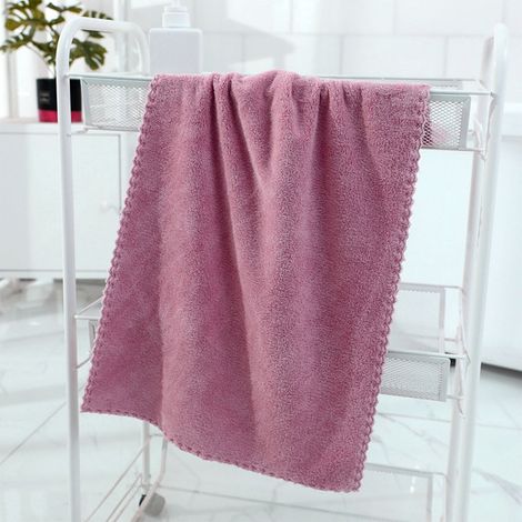 Washcloth - Coral Velvet Face Towel - 30x60 cm - Soft Absorbent Bath Towel for Facial Care Makeup Removal - 1 Piece (1/4)