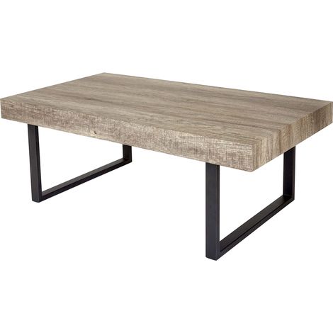 [NON UTILIZZATO] Tavolino salotto divano Kos T576 legno di pioppo rivestito 60x110x40cm colore rovere naturale