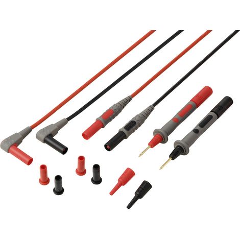 VOLTCRAFT MSL-850 Cordon de mesure mâle 4 mm pointe de test 1.2 m rouge, noir 1 paire(s)