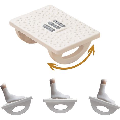 Repose-pieds avec fonction de bascule et massage par rouleaux - Design ergonomique pour le bureau/la maison, soulage le stress (noir)-AquaForge (1/5)