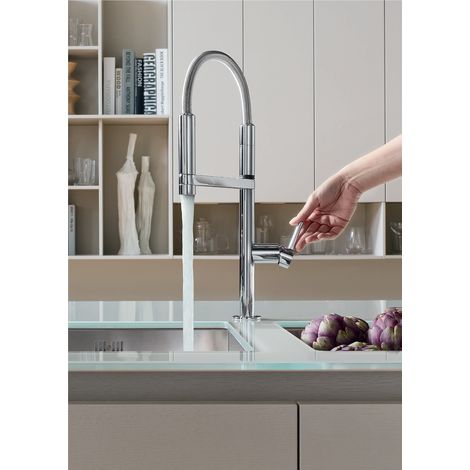 SCELTO DA DESIVERO Cucina miscelatore per lavello con doccerra estraibile e bocca alta e girevole codice prod: DSV16338 (1/3)