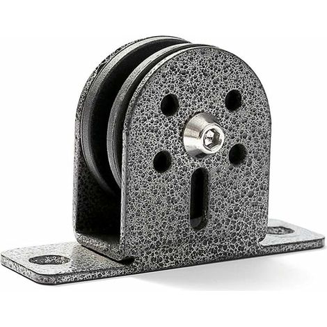 Fitness-Lagerrolle mit geräuschlosem U-Rillenrad, drehbare Hebeseilrolle, geräuschlose Edelstahlrolle, robuste drehbare Seilrolle für Fitnessstudio, Heimsportzubehör