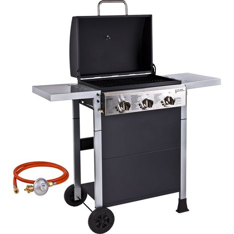 Gasgrill Arkansas 3X Gasgrillwagen Grillstation 3 Flammen Gas Grillwagen Griller