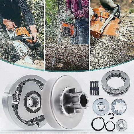 Kit de pignon de tambour 3/8" 7 dents compatible avec les tronçonneuses 038 et 048. (1/4)