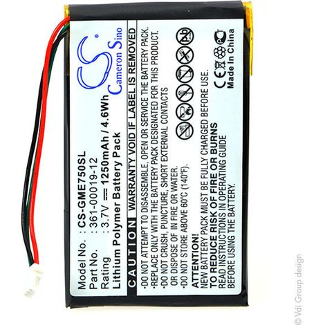 NX - Batterie GPS 3.7V 1250mAh - 361-00019-12 (1/3)