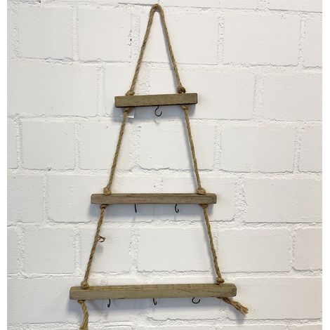 Holz Wand Hängedeko Weihnachtsbaum mit 6 Haken-D425833 (1/2)