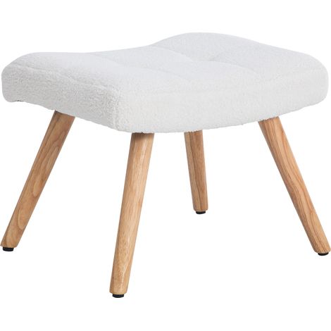 Chaise à bascule blanche ergonomique, H92 cm, largeur siège 65 cm, avec coussin de cou et appuie-tête (49×38×38 cm), structure en caoutchouc stable, charge max 250 livres. (1/5)