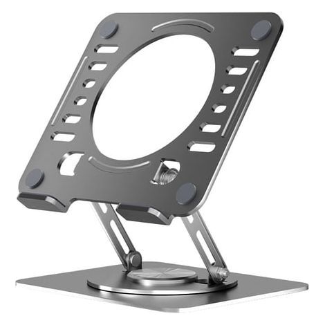 Support rotatif pour ordinateur portable de bureau – Rehausseur réglable pour ordinateur portable, rotation à 360°, avec panneau de dissipation de chaleur en métal ventilé, support pliable portable (n (1/3)