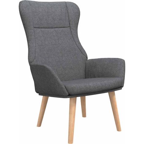 Maison Exclusive - Chaise de relaxation Gris foncé Tissu (1/5)